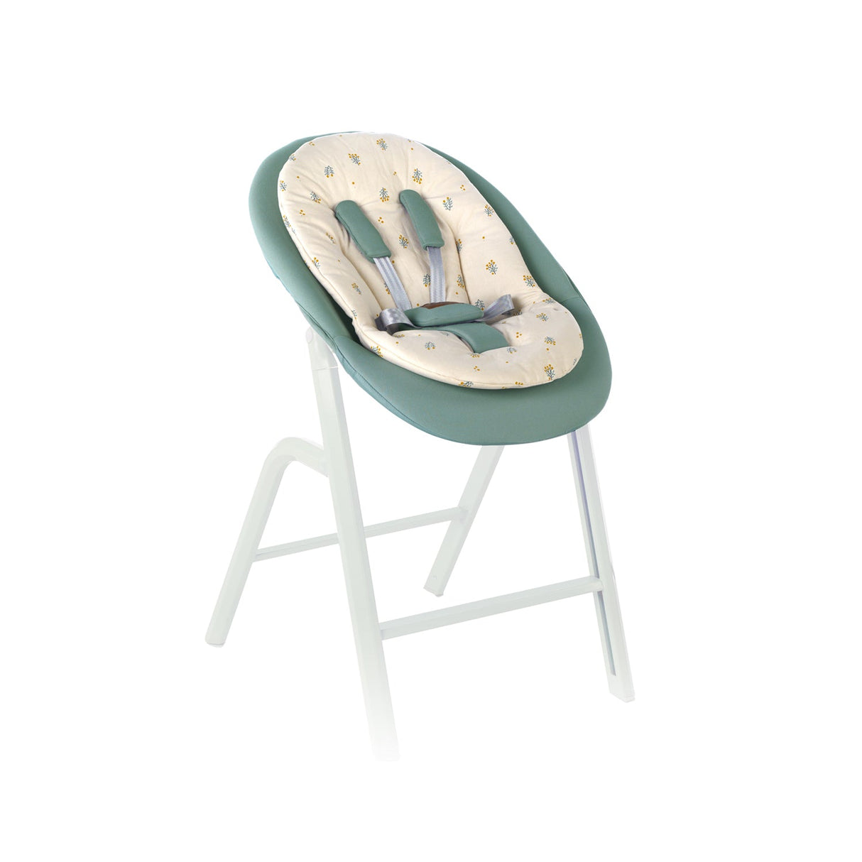 Jane Noah Highchair + Rocker Kit for Newborns – Convertible Beechwood Chair from birth to Adulthood, Botanic