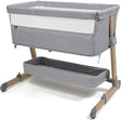 BabyLo Cozi Sleeper² inc Storage Shelf, Mattress and in Wood Effect
