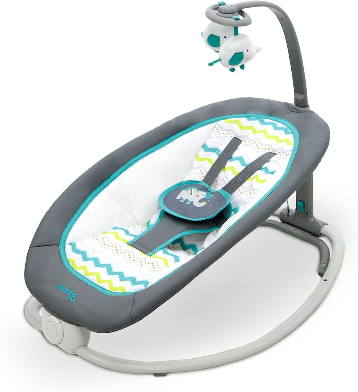 Asalvo Aqua Foldable Baby Bouncer with Music, Vibrations & 4 Recline Positions