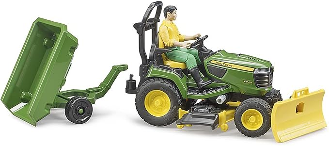 Bruder John Deere Ride On Mower/Trailer With Gardener
