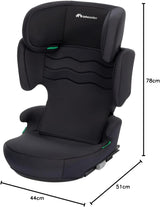 Bebe Confort Hera i-Fix Foldable Car Seat, 100-150 cm 3.5-12 Years, Jet Black