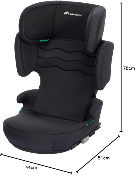 Bebe Confort Hera i-Fix Foldable Car Seat, 100-150 cm 3.5-12 Years, Jet Black