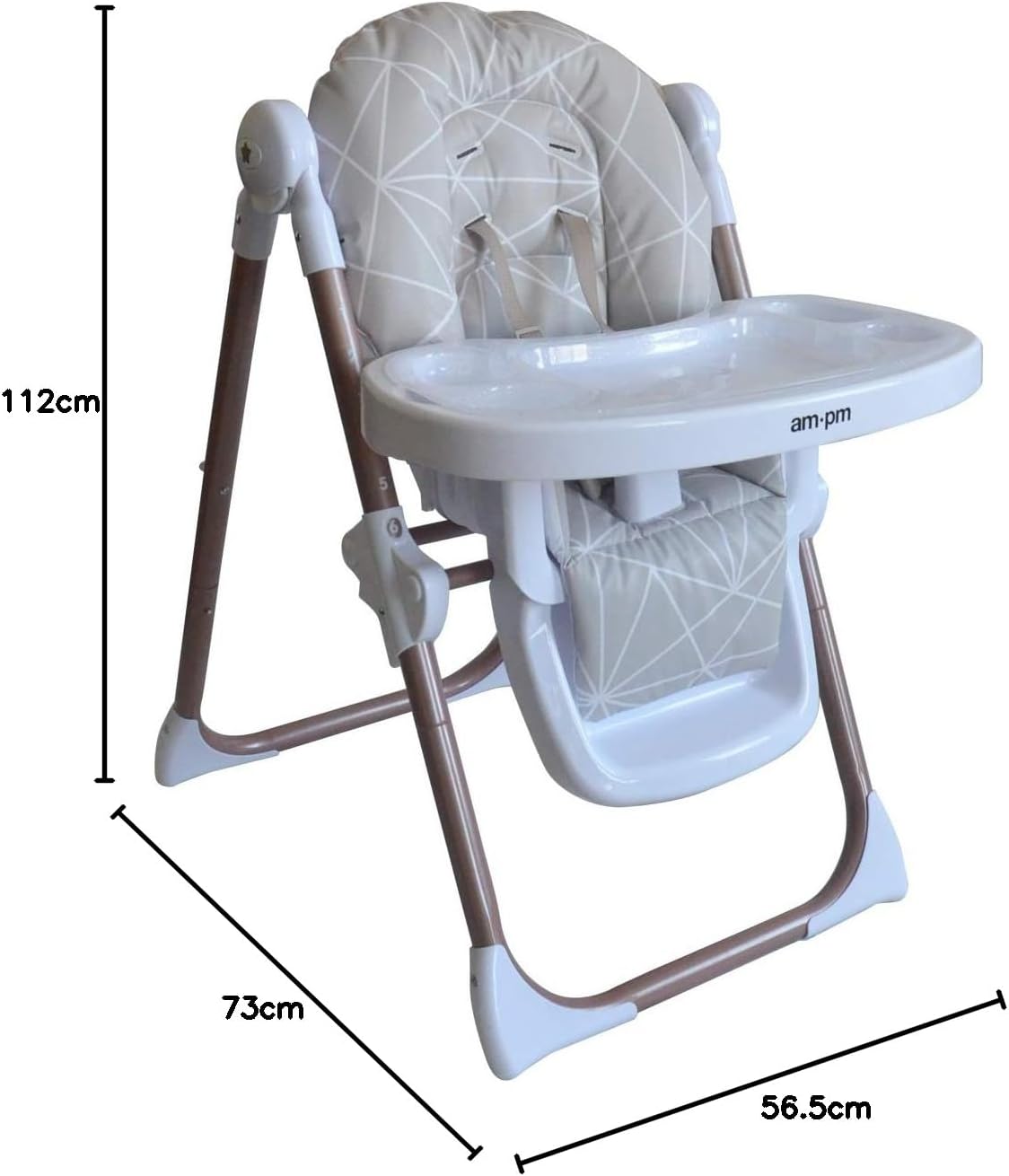 My Babiie Christina Milian AMPM Geometric Mocha Premium Highchair