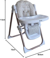 My Babiie Christina Milian AMPM Geometric Mocha Premium Highchair