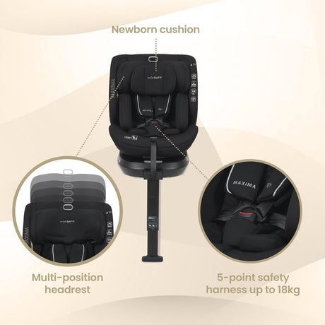 Enfasafe Maxima 360 Rotating i-Size Car Seat, 40-150 cm, 0-12 years