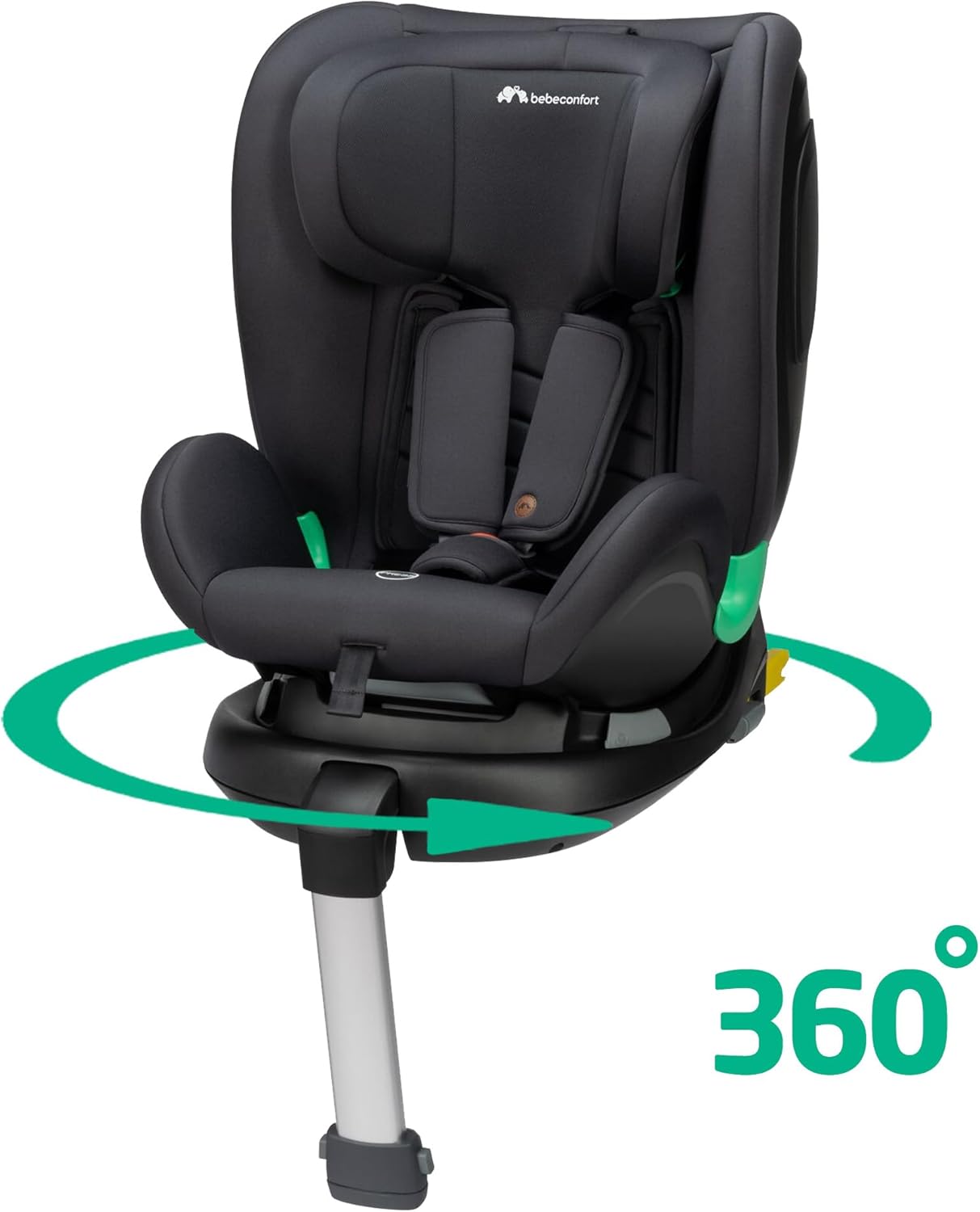 Bebe Confort Atlas 360 Swivel Car Seat, 0-12 years, Jet Black