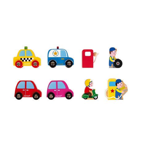 Janod Petrol Station Playset