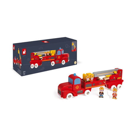 Janod Story Giant Wooden Firefighters Truck