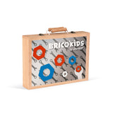 Janod Brico'Kids Wooden DIY Tool Box for Kids + 9 Imitation Toy tools