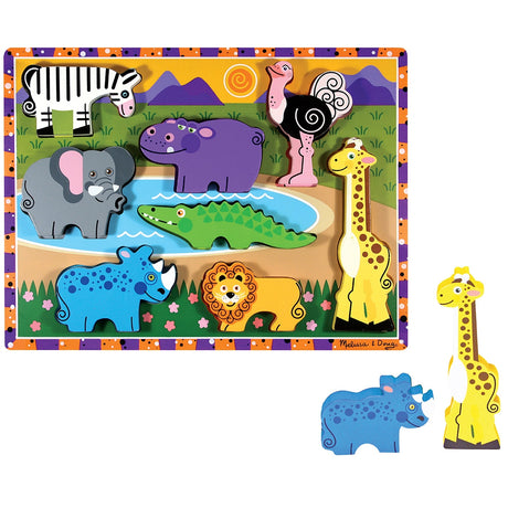 Melissa & Doug Safari Animals Chunky Puzzle