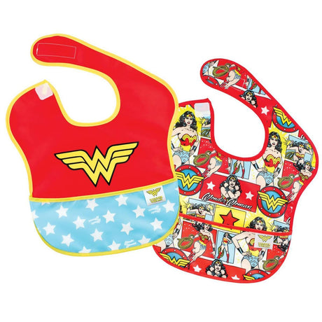 Bumkins SuperBib 2-Pack - Wonder Woman Design
