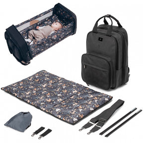 Bizzi Growin 2-in-1 Travel Bag & Baby Crib Vegan Leather - RucPOD ®