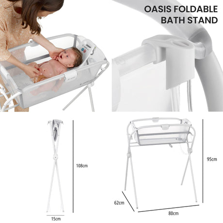Jane - Oasis Folding Bath 0-4yrs - White