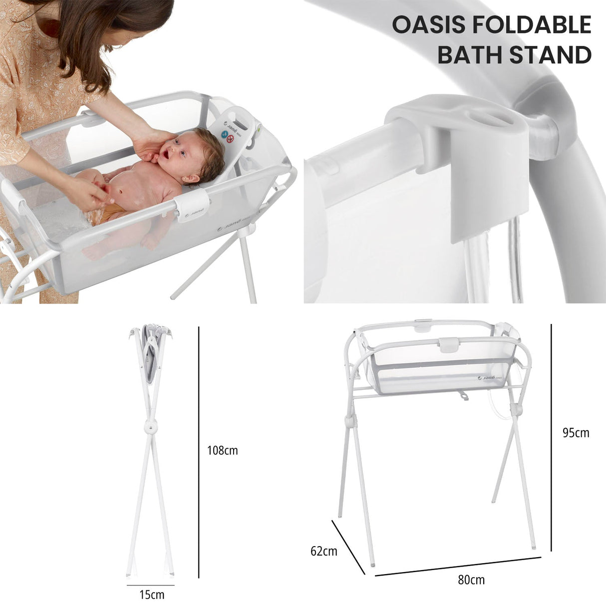 Jane Oasis Folding Bathtub, Botanic