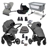 Noordi Fjordi V1 3in1 Essential Starter Travel & Nursery Bundle, Dark Grey
