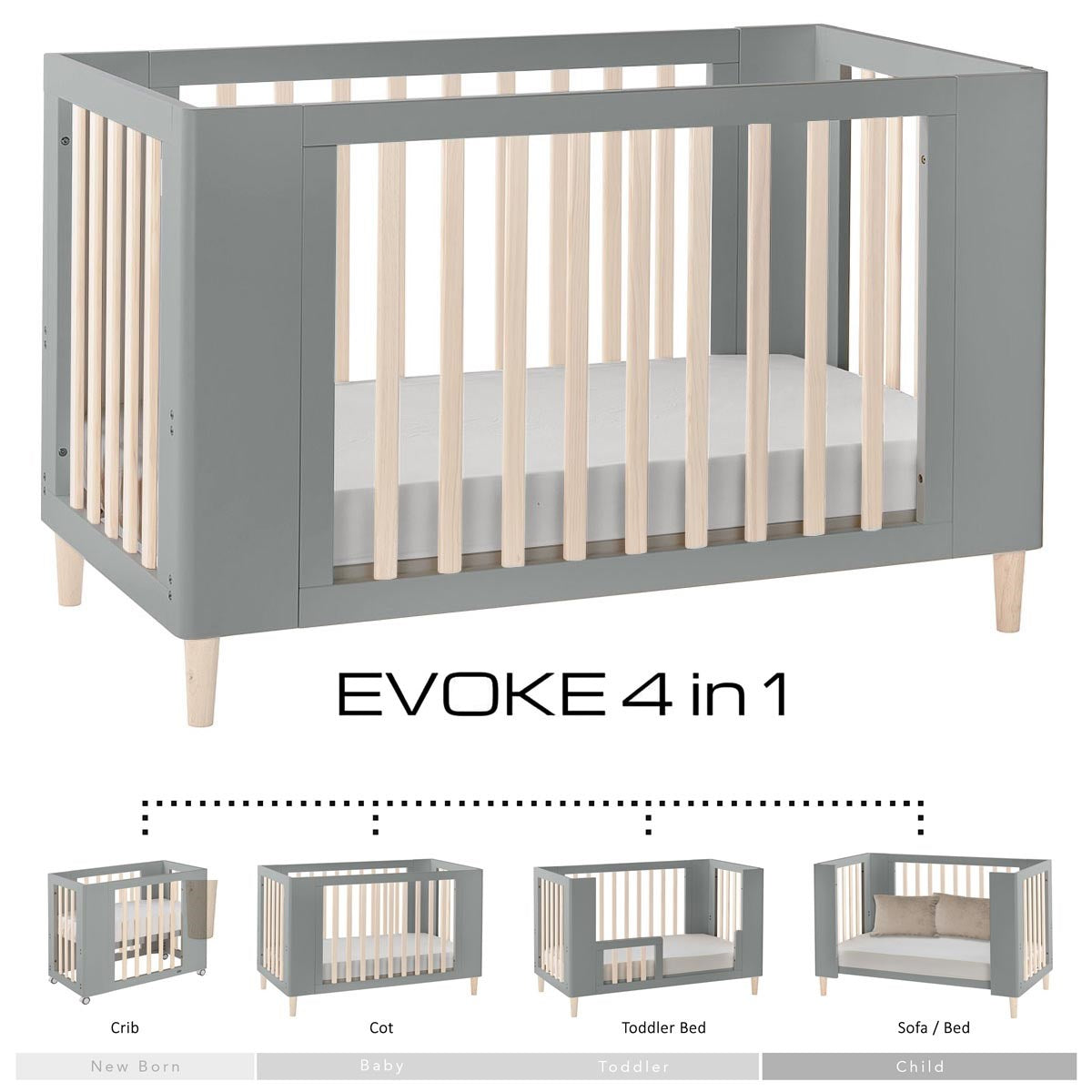 Noordi Fjordi 3in1 Luxury Travel & Nursery Bundle, Dark Grey