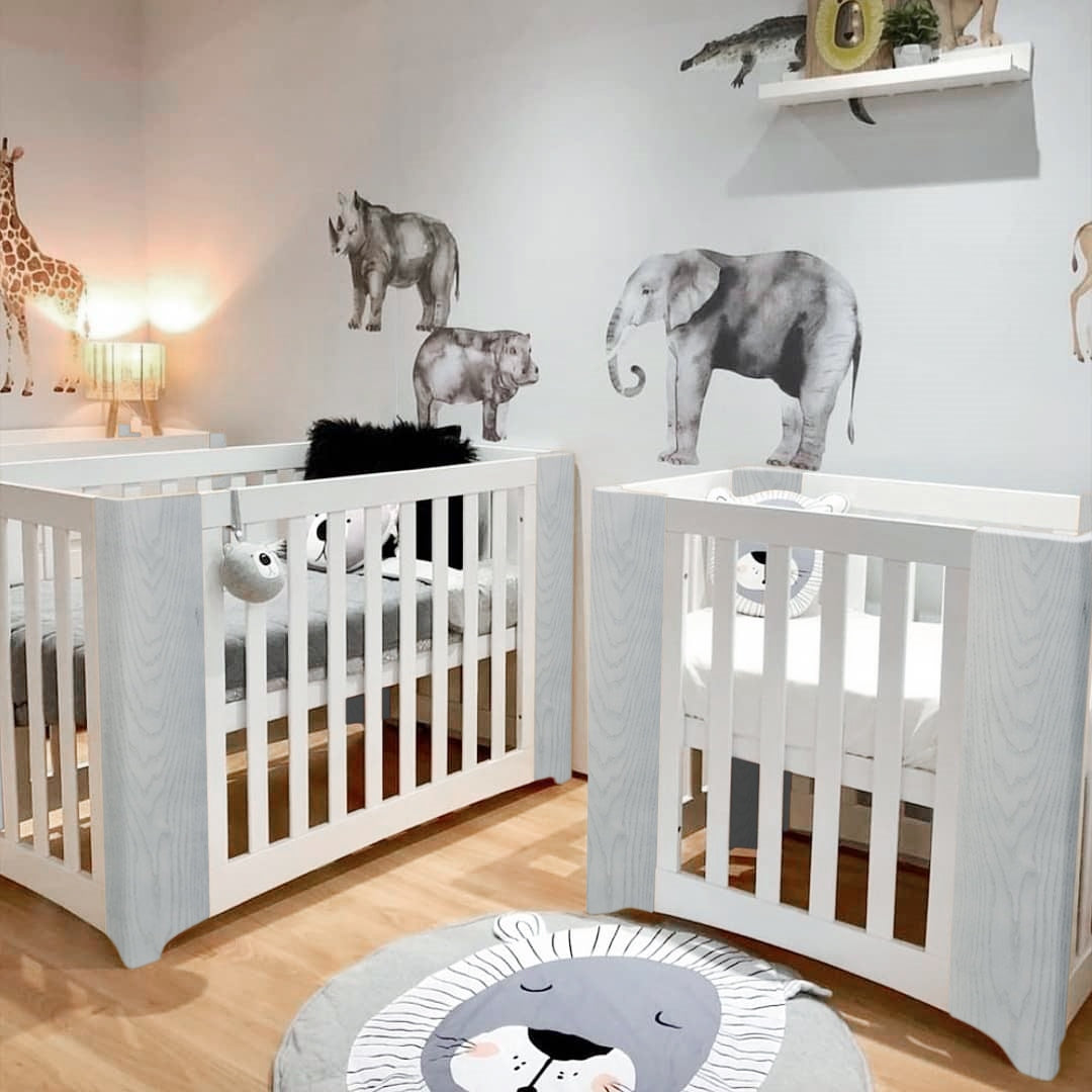 Cocoon Evoluer 4in1 Cotbed + Change Area Dresser, White / Grey