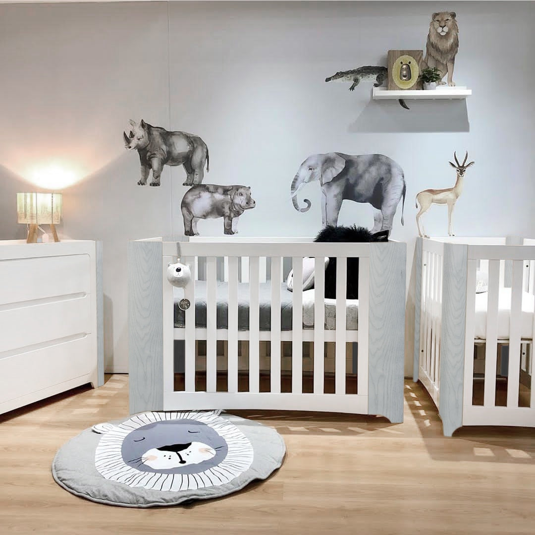 Cocoon Evoluer 4in1 Cotbed + Change Area Dresser, White / Grey