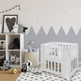 Cocoon Evoluer 4in1 Cotbed + Change Area Dresser, White / Grey