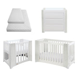 Cocoon Evoluer 4in1 Cotbed + Change Area Dresser, White / Grey