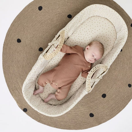 Little Green Sheep Natural Quilted Moses Basket + Mattress