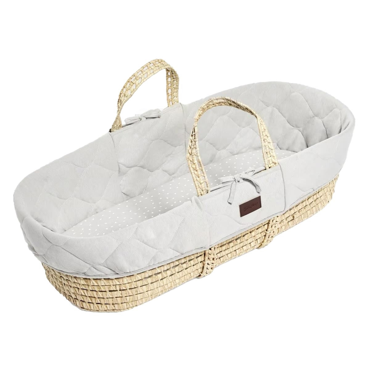 Natural Quilted Moses Basket + Mattress