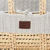 Little Green Sheep Natural Knitted Moses Basket & Mattress