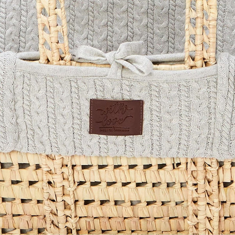 Little Green Sheep Natural Knitted Moses Basket & Mattress