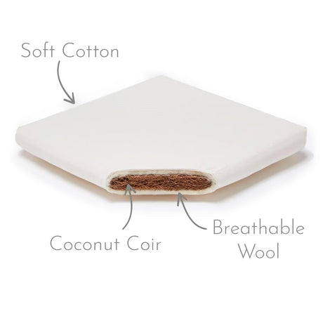 Little Green Sheep Natural Knitted Moses Basket & Mattress