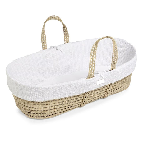 Little Green Sheep Natural Knitted Moses Basket & Mattress