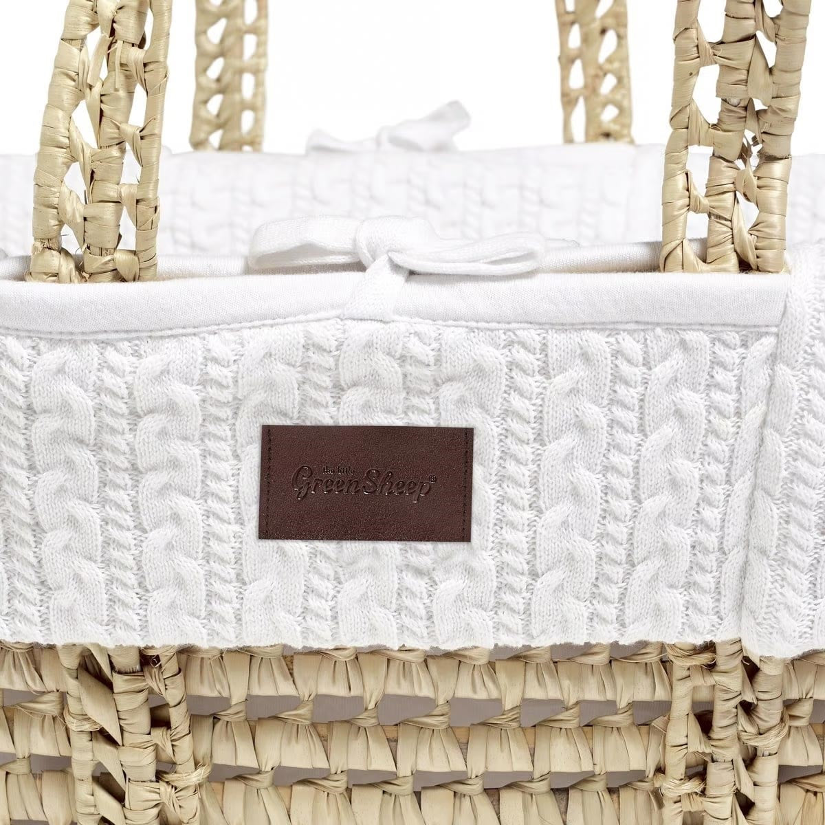 Little Green Sheep Natural Knitted Moses Basket & Mattress