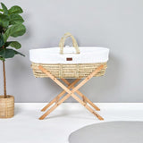 Little Green Sheep Natural Knitted Moses Basket & Mattress