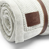 Little Green Sheep Organic Knitted Fleece Baby Blanket