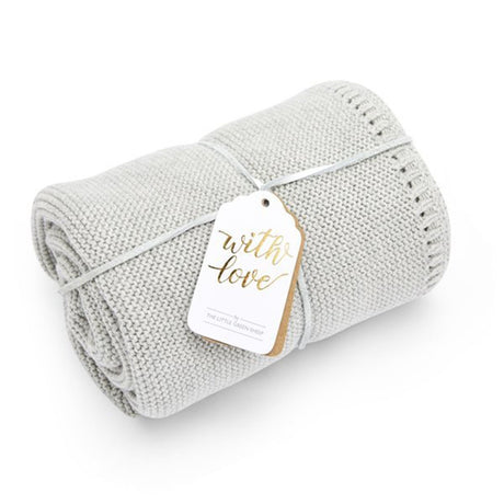Little Green Sheep Organic Knitted Cellular Baby Blanket