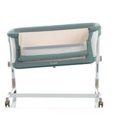Jane Baby Side Crib + 4 Piece Bedding Set & Safety Mattress, Nature Edition