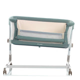 Jane Baby Side Crib + 4 Piece Bedding Set & Safety Mattress, Nature Edition