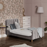 OBaby Gatsby Velvet Single Bed, Grey