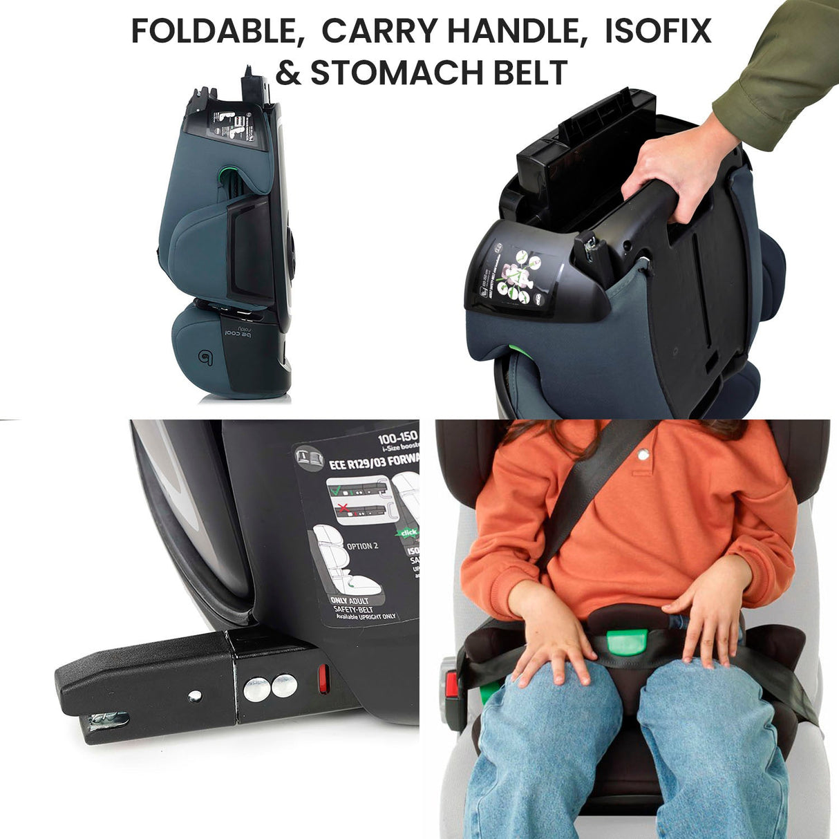 Be Cool Foldy iSize Car Seat 100-150cm, 3.5-12 Years
