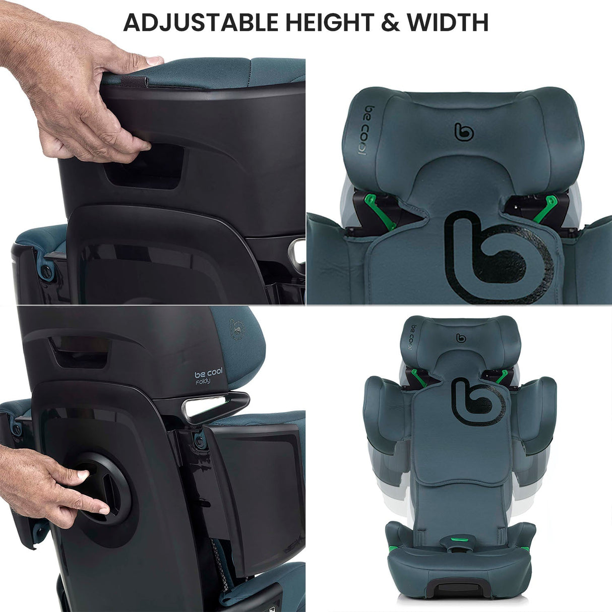 Be Cool Foldy iSize Car Seat 100-150cm, 3.5-12 Years