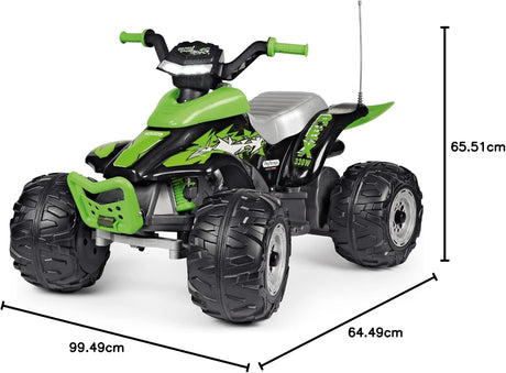 Peg Perego Corral T-Rex 330W 12 Volt Electric Quad, 3+ years, Green