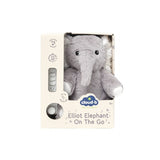 Plush elephant toy in packaging with Cloud b branding on a white background