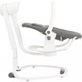 White and gray ergonomic chair on a white background