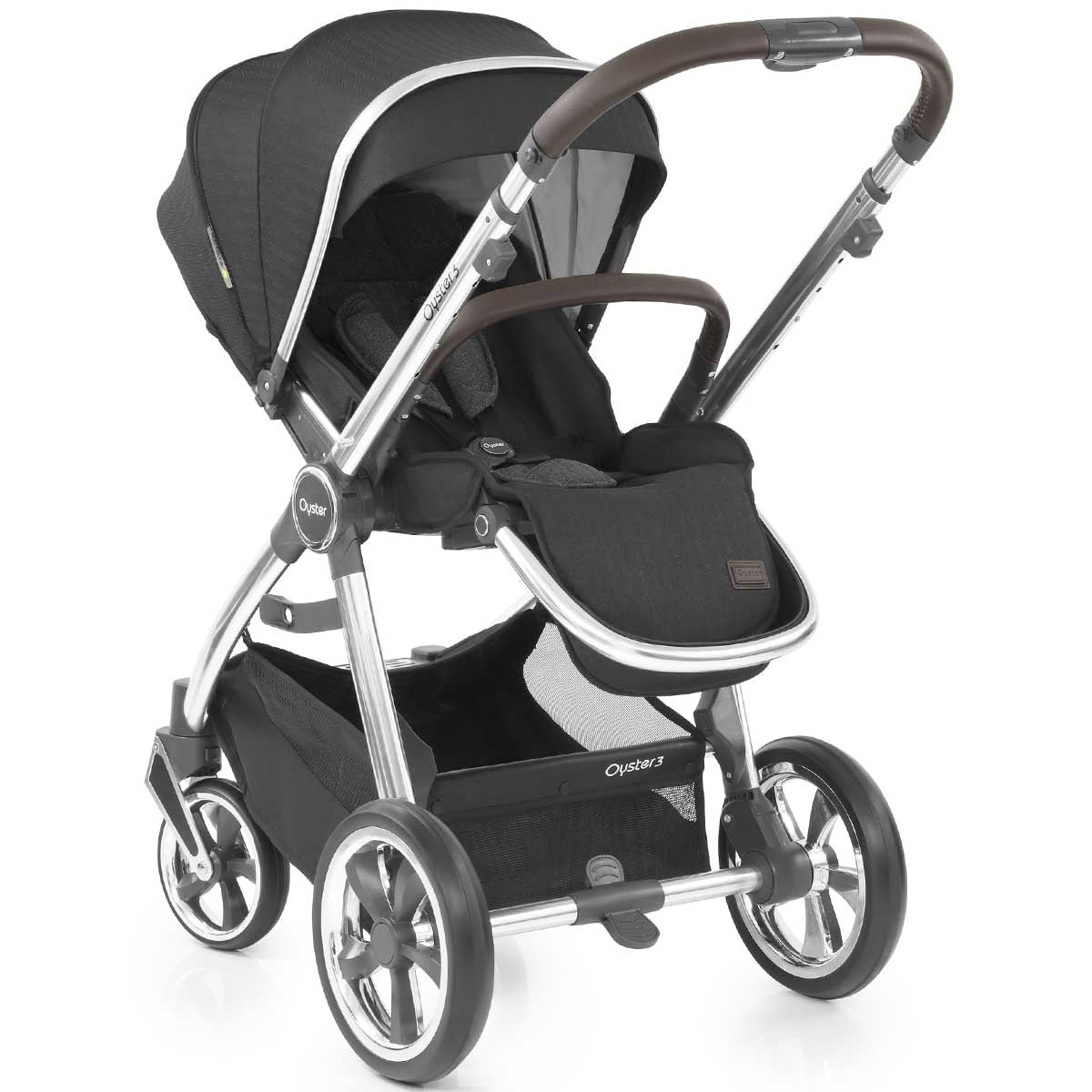 BabyStyle Oyster 3 Essential Cabriofix i-Size Bundle, Caviar