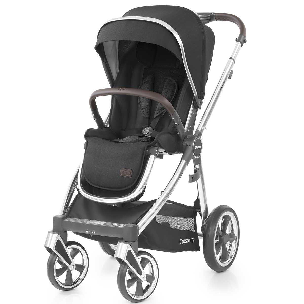 BabyStyle Oyster 3 Essential Cabriofix i-Size Bundle, Caviar
