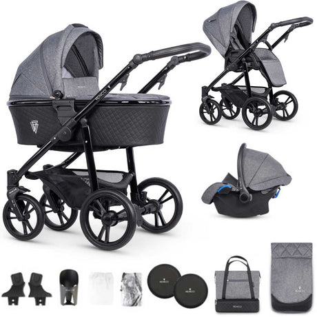 Venicci Shadow 2.0 3-in-1 Travel System, Denim Grey