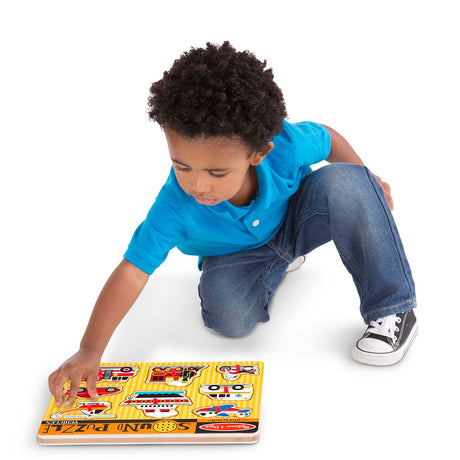 Melissa & Doug Vehicles Sound Peg Puzzle