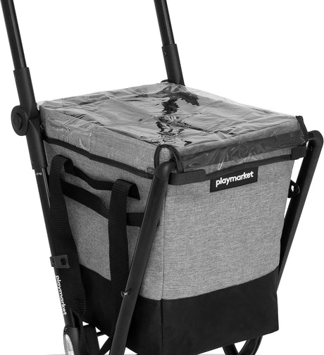 Playmarket Easy Go Folding Shopping Trolley Cart with Removable Bag – 40L