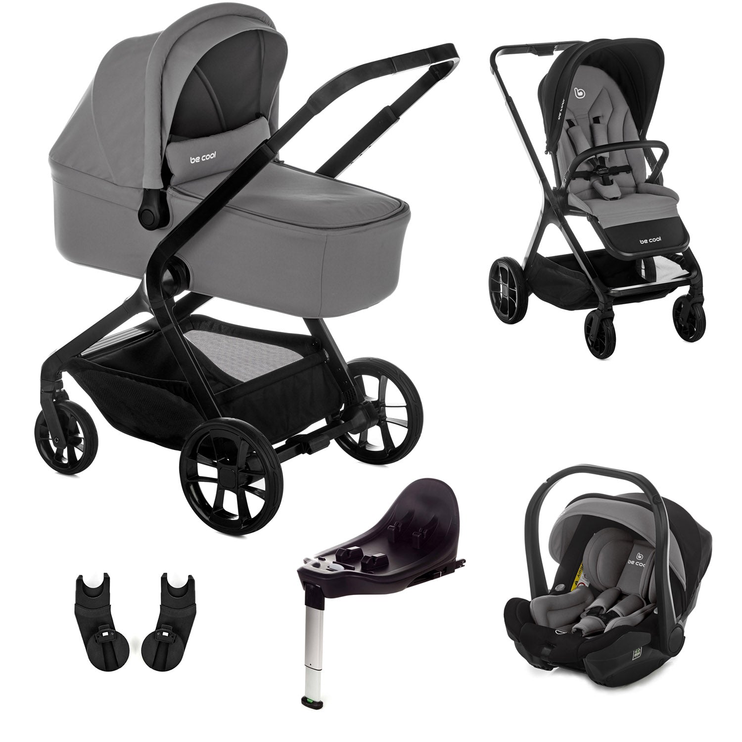Be Cool Kombo Trio: Pushchair + Carrycot + i-Size Travel Carrier Car Seat