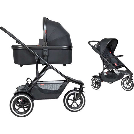 Phil & Teds Sport V6 Pushchair + Snug Carrycot, Black