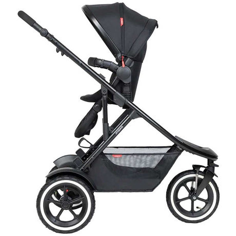 Phil & Teds Sport V6 Pushchair + Double Kit, Black